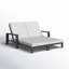 Double chaise longue d'extérieur en métal Hoyt-655394406-632828217