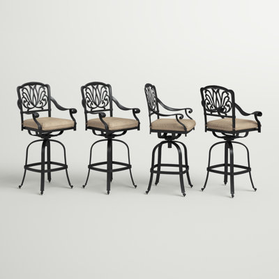 Lebanon Swivel 29" Patio Bar Stool with Cushion