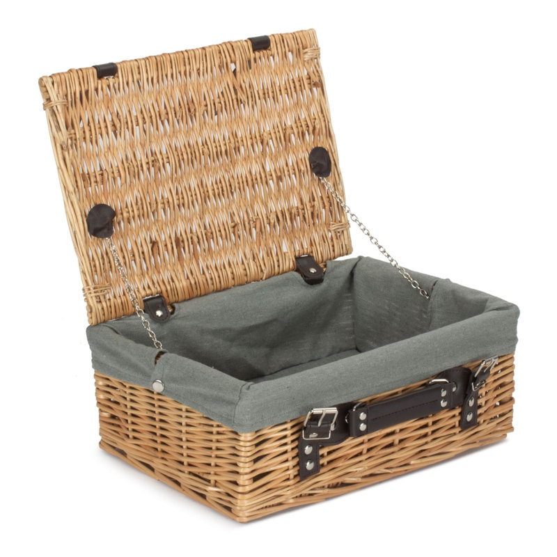 Bay Isle Home Decorative Basket, 1404, 15" x 36" x 26", Buff/Grey