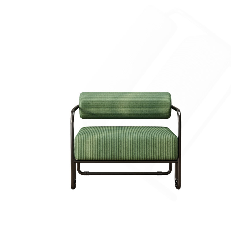 Fauteuil de salon en fer, fauteuil individuel paresseux, fauteuil de balcon (couleur: vert)