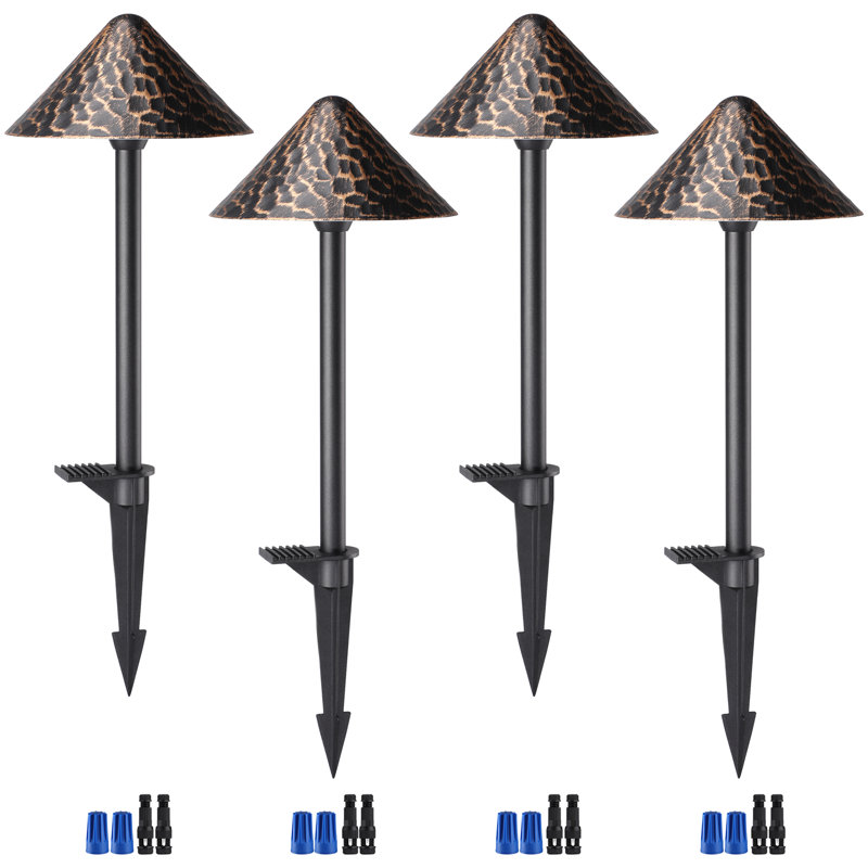 Lampes de jardin DEL 12-24 V AC/CC 3 W 5CCT, étanches, style rustique, Gold