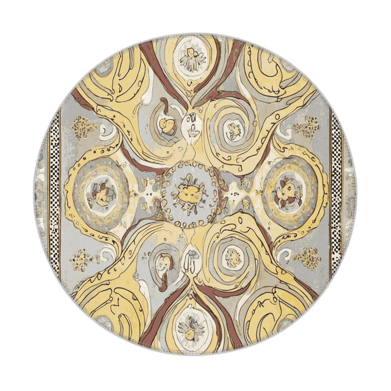 Sleek Line Indoor And Outdoor Area Rug, Round 5'