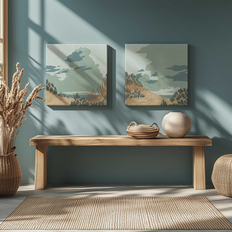 Ensemble de 2 dunes et clôtures, Toile tendue, H 12 po x l 24 po