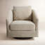 Fauteuil d'appoint pivotant en chenille Conway-1069960986