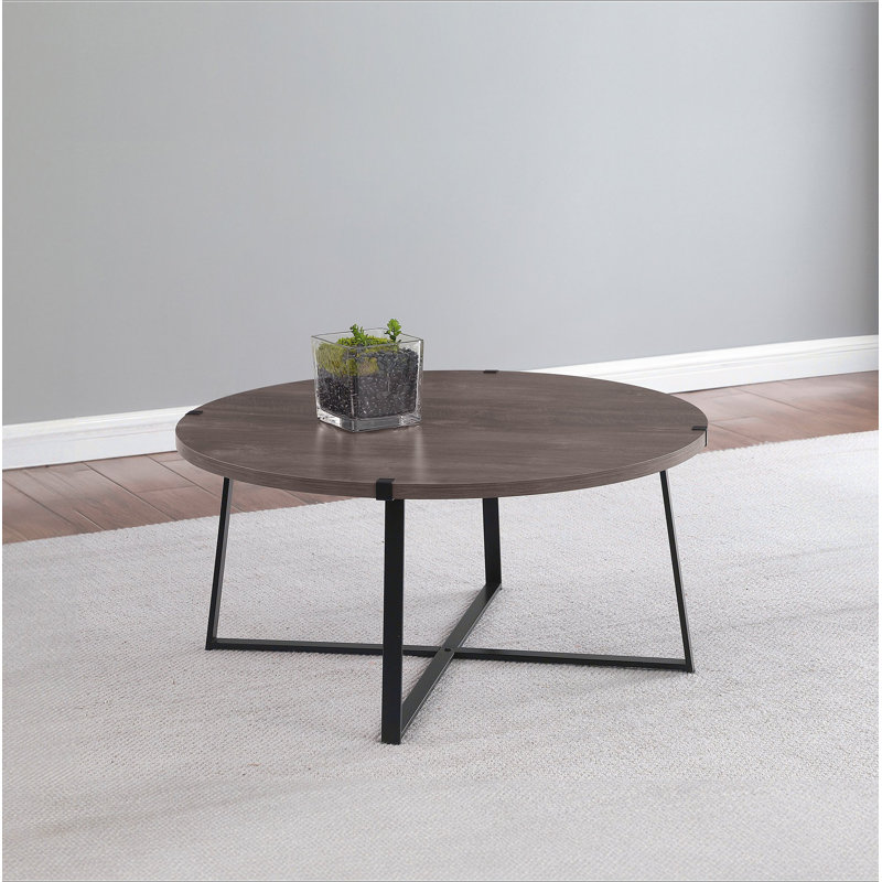 Heyer Grey Round Engineered Wood Coffee Table