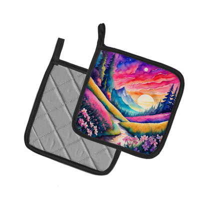 Colorful Phlox Pair of Pot Holders