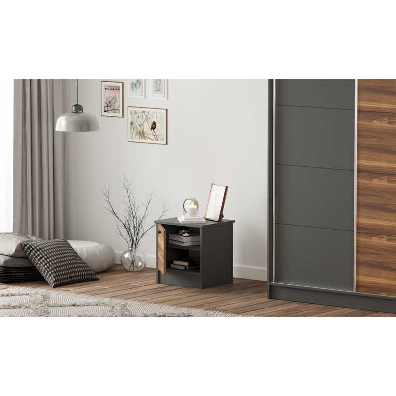 Davlos 45cm W Manufactured Wood Bedside Table