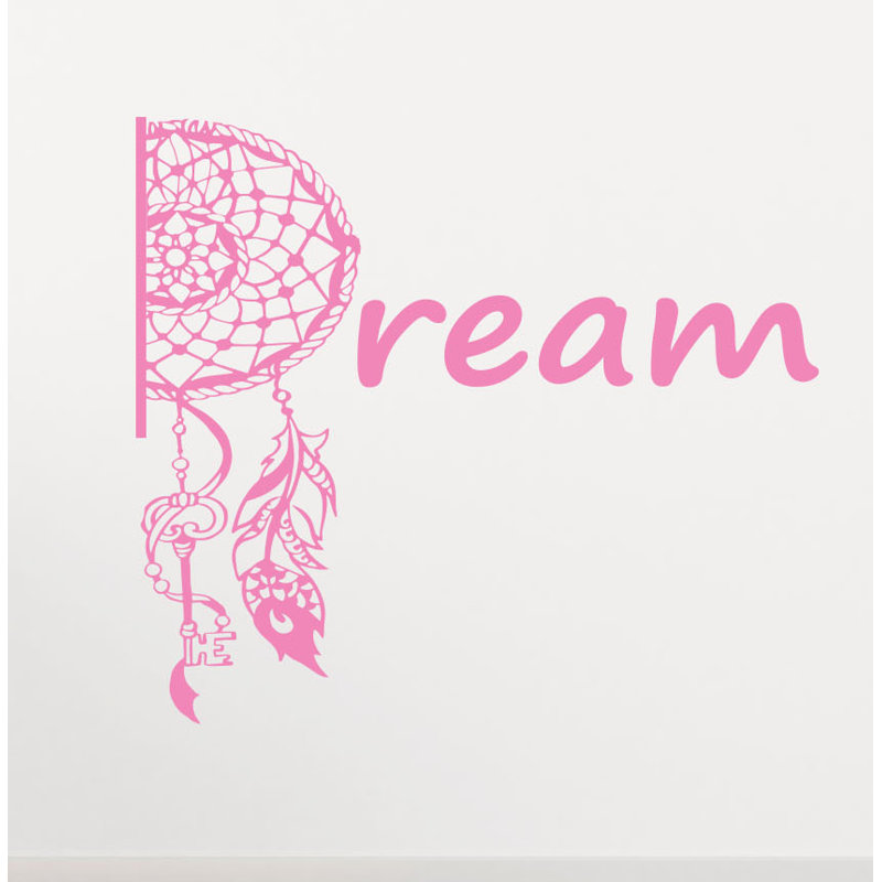 Décalcomanie murale mehndi rêve catcher, Rose tendre