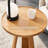 Solid Wood Round End Table with Triangular Support – 2-Tier Small Side Table