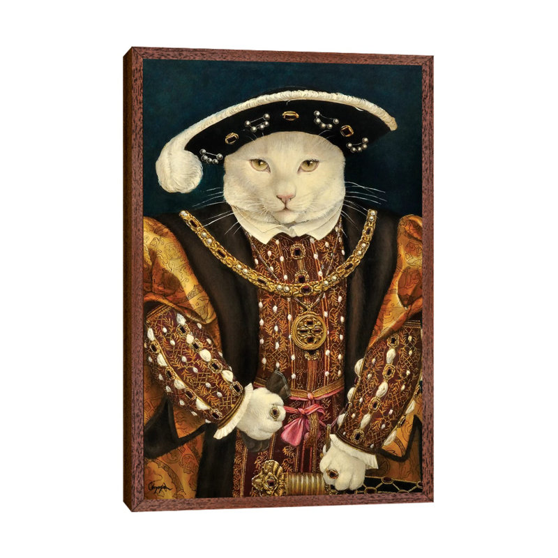 Bubba Viii by Melinda Copper - Painting on Canvas, Classic Brown Wood Framed, 101.6 cm H x 66.04 cm W