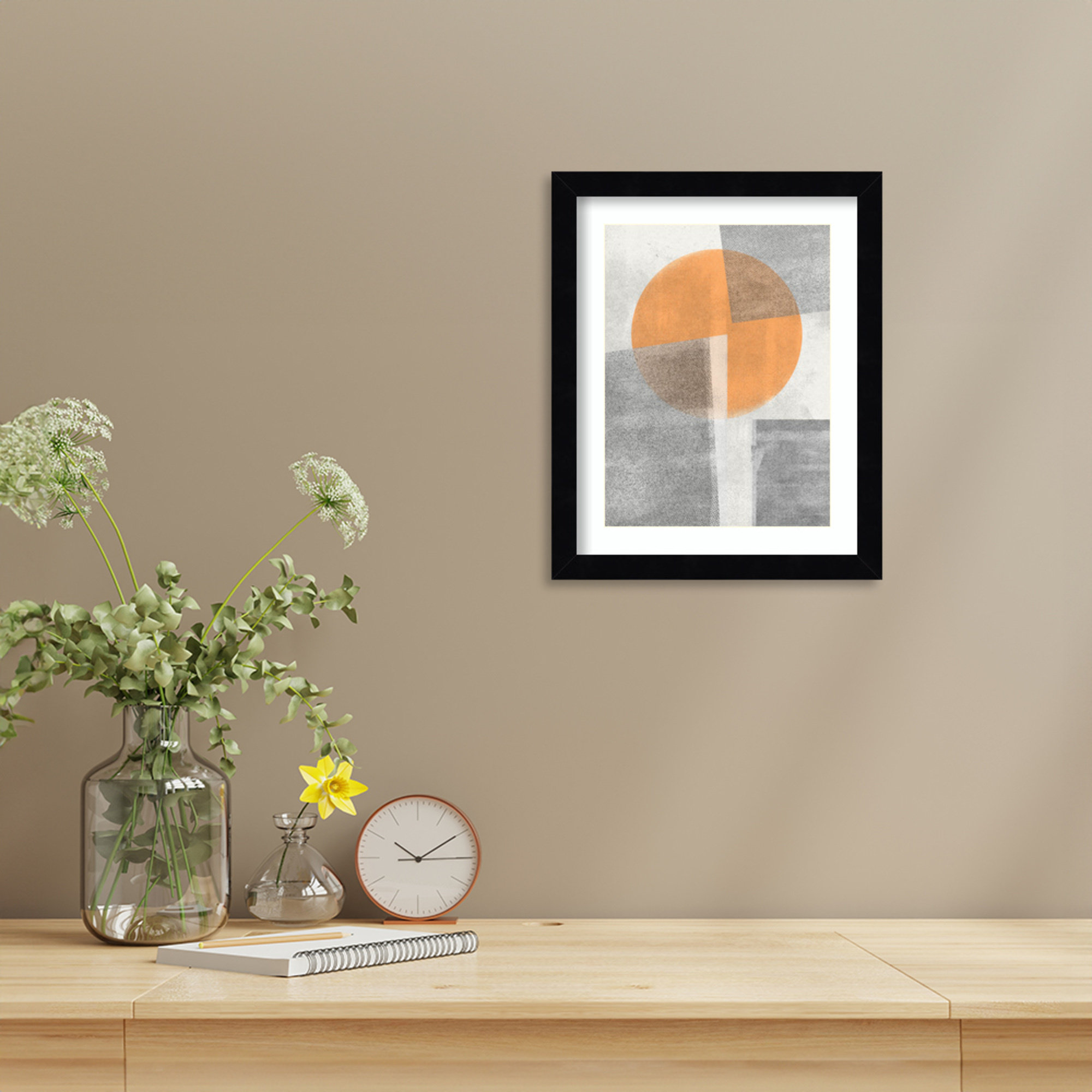 Paper Collage No 3 by The MIUUS STUDIO Wood Framed Wall Art Print, Black, 13" H x 11" W