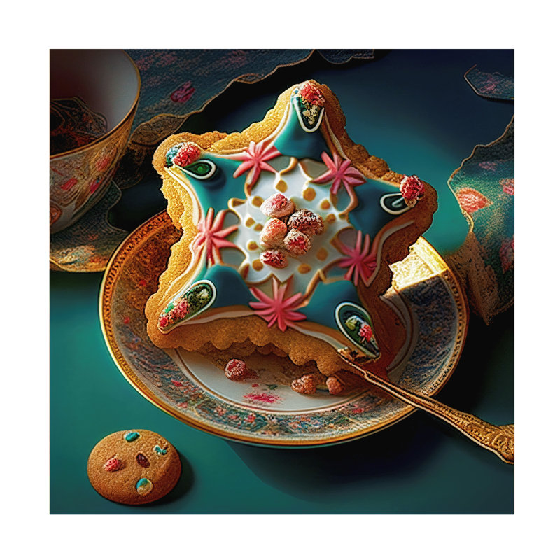 Art sur toile, "Sasha Delphine's Bakery X", H 14 po x l 14 po