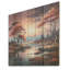 «Mystical Lakes», art liquide sur bois de pin naturel sur bois de pin naturel-1276959690