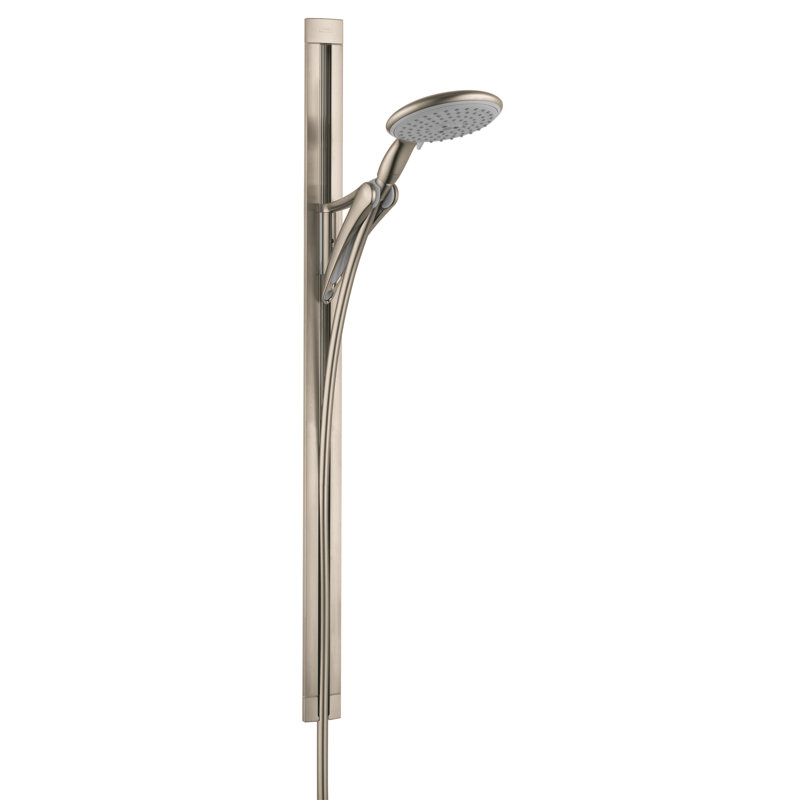 Raindance Wall Bar 3-Jet Air Multi Function Handheld Shower Head, Brushed Nickel