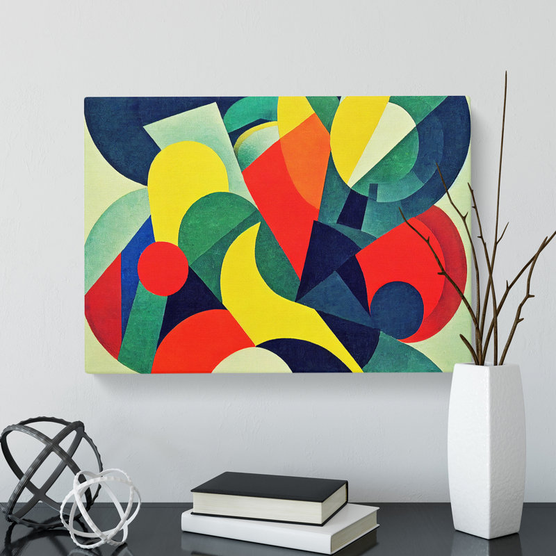Exhilarating Modern Abstract Art - Wrapped Canvas Print, 35cm H x 50cm W x 3cm D