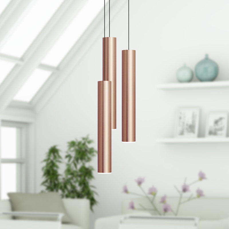 Chambery 3 - Light LED Cluster Pendant, Copper
