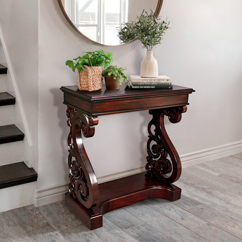 Console en bois massif 35,5 po Mucha