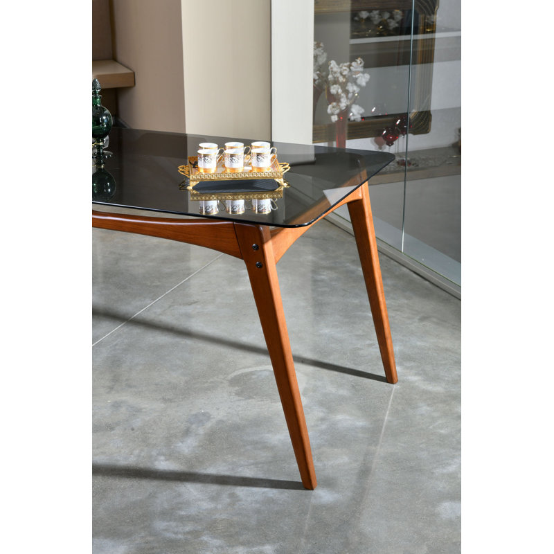 Ensemble repas pour 4 personnes Knobel, Blanc / noyer