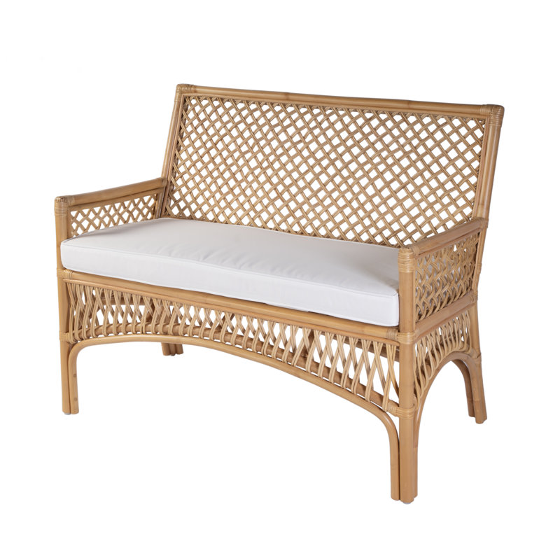 Beachwood 42 in. W Rectangular Rattan Dining Bench