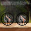 Horloge murale ronde en fer 10 po avec mouvement à quartz silencieux, chiffres romains, impression UV-1139910575