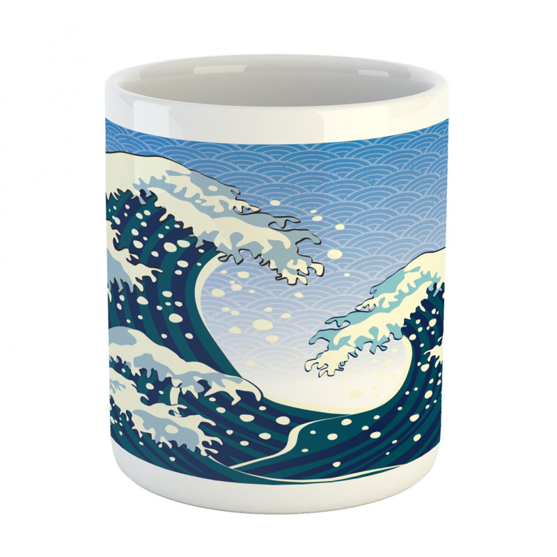 Grande tasse à café japanese wave