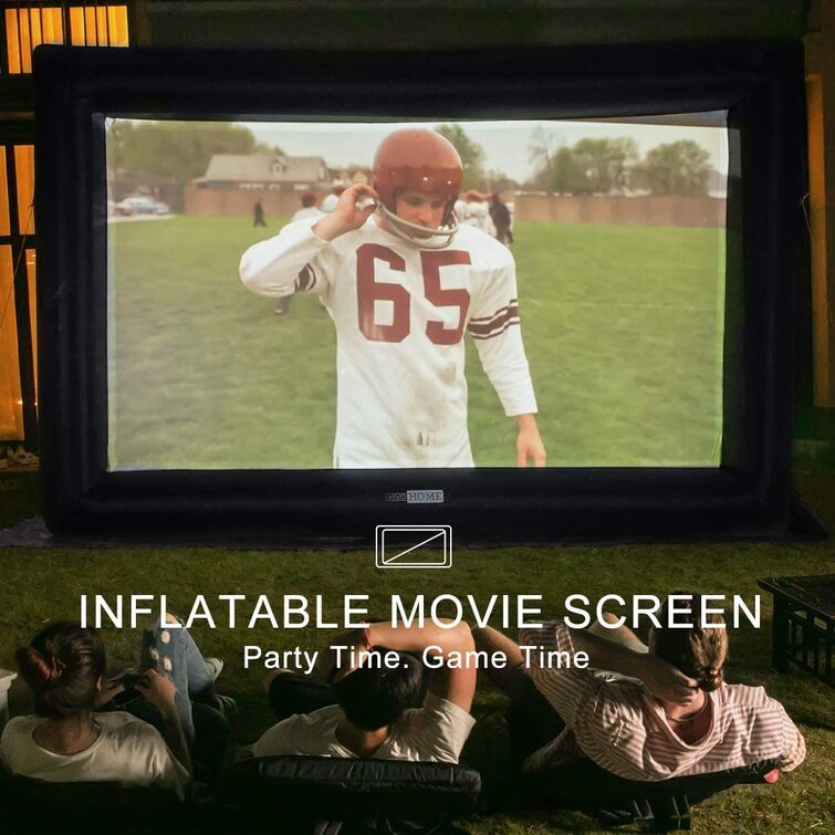 White Electric Inflatable Projector Screen VIVOHOME Viewing Area: 17ft