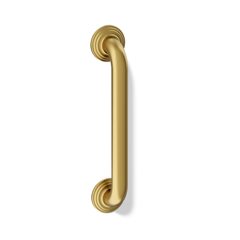 Traditional Grab Bar, 12"W, Vibrant Brushed Moderne Brass
