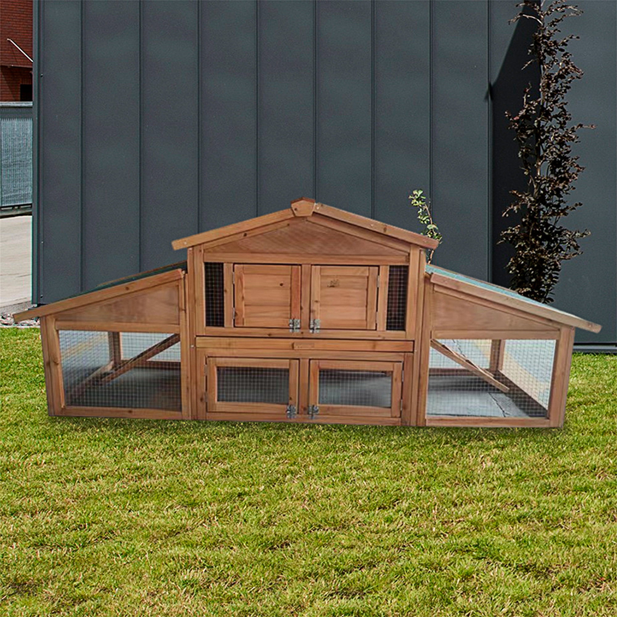 Tucker Murphy Pet™ Archange Weather Resistant Rabbit Hutch with Ramp