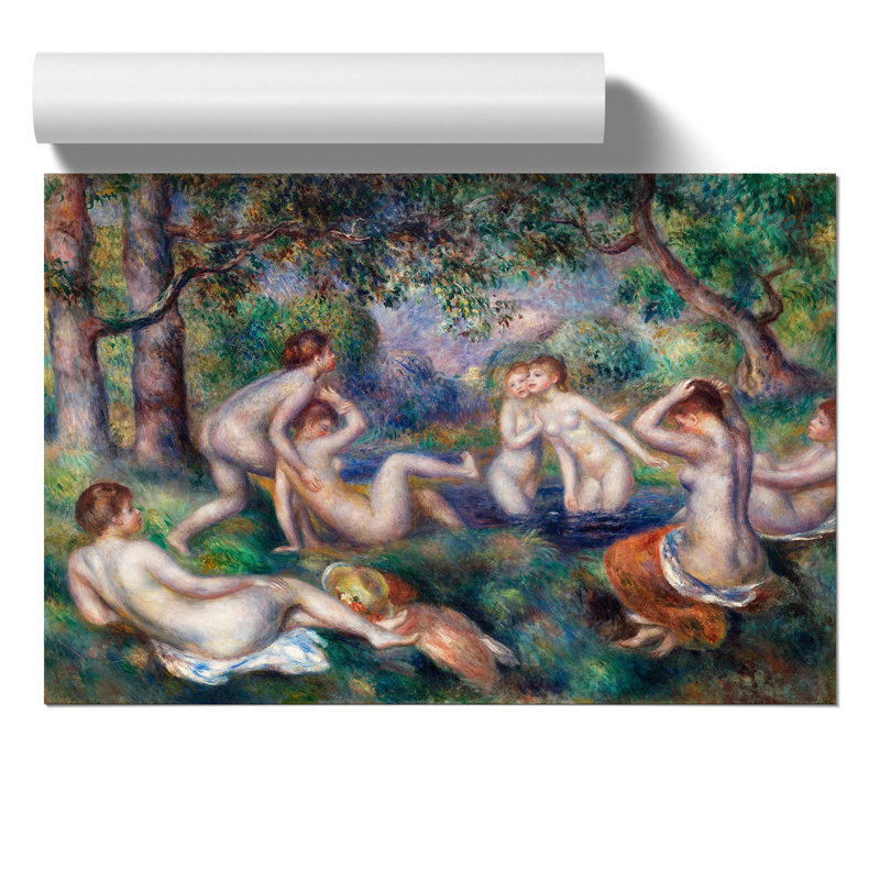 Bathers in the Forest by Pierre Auguste Renoir - Frameless Print, 21cm H x 30cm W x 0.1cm D