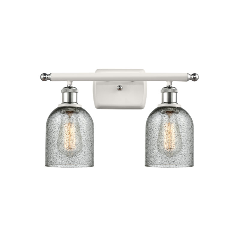 Éclairage de salle de bain à intensité variable 2 lumières Vella, Ampoule incandescente rétro de 60 watts, Anthracite
