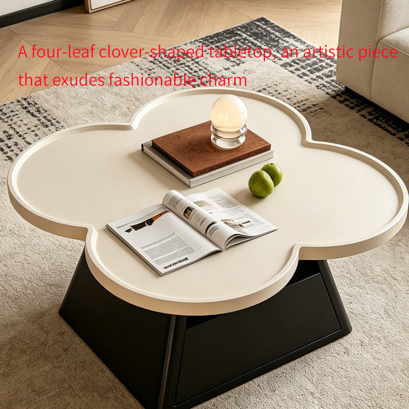 Cline, H 15,74 po x L 31,49 po x l 31,49 po, Blanc, Noir