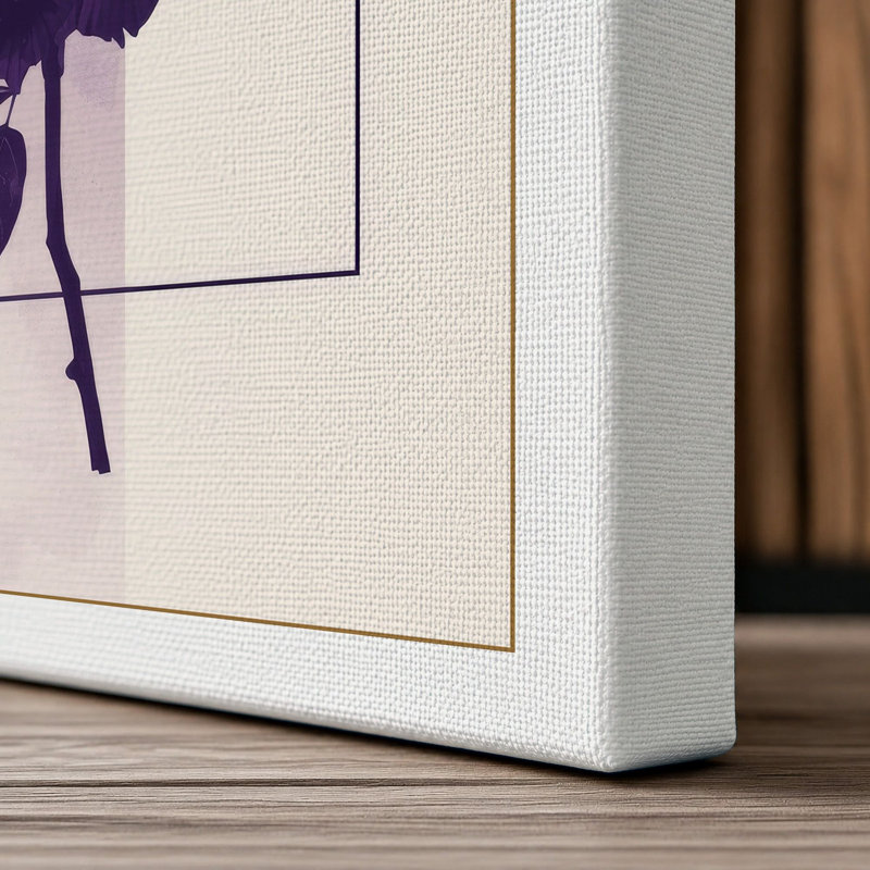 Anemone Study Botanical - Wrapped Canvas, 30x20 - 76.2 x 50.8 cm, White Border