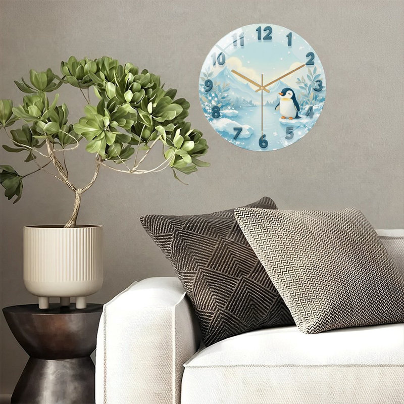 Horloge murale pingouin