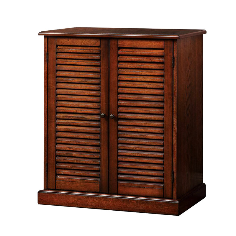 Armoire à chaussures en bois massif avec design et étagères réglables modernes en chêne