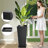 24" H Tall Planter Set of 2 -  Black Pot Planter Indoor and Outdoor Plants for Front Porch and Patio-435096083