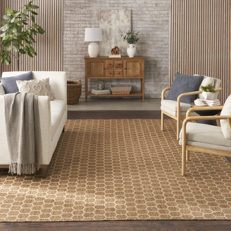 Tapis intérieur / extérieur brun clair Koebe, Rectangle 8 pi x 10 pi
