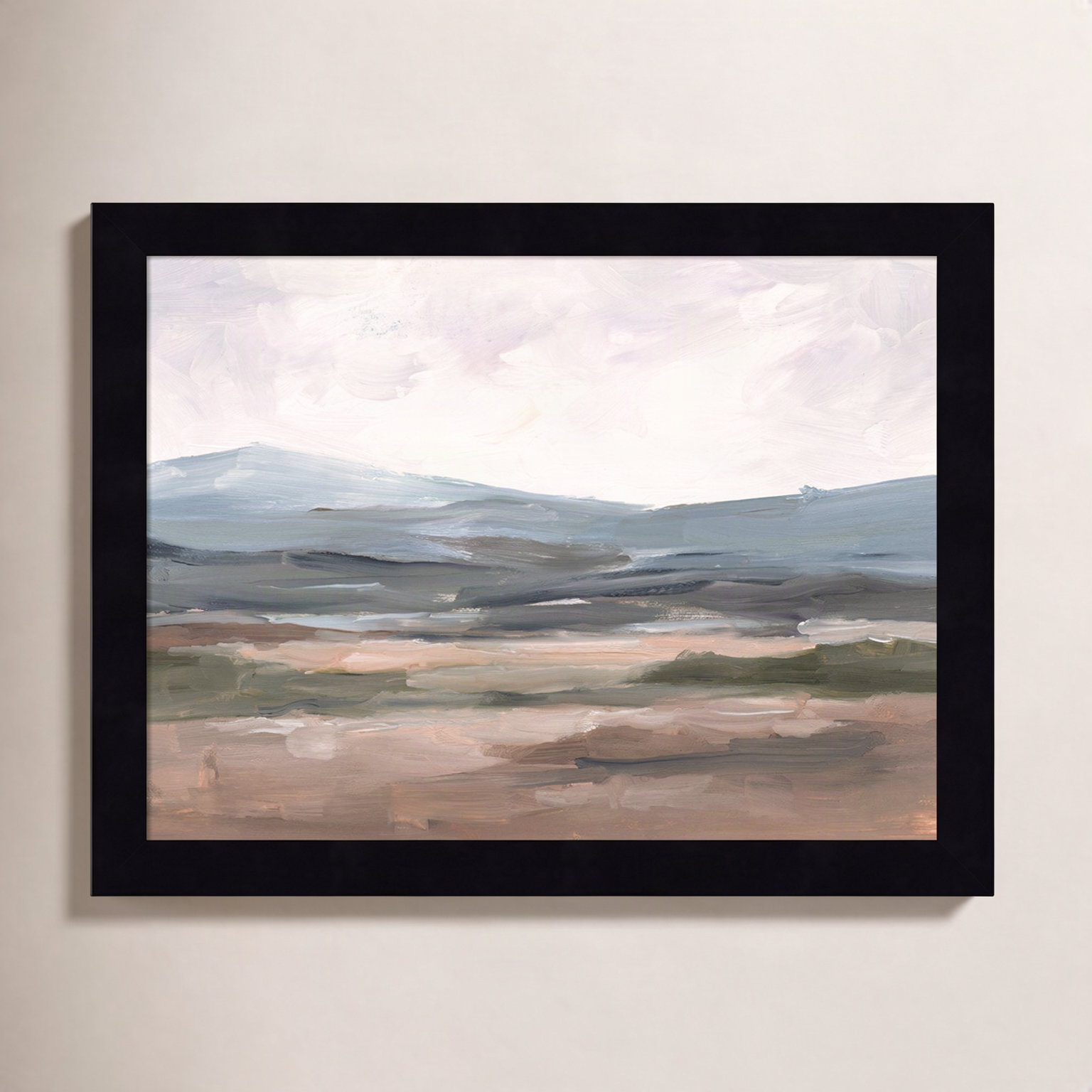 Ethan Harper "Serene Mountain Study I" Print, Black, 10" H x 13" W