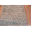 Tapis de couloir moderne unique à motif marocain gris et bleu à motif de Beni Ourain
