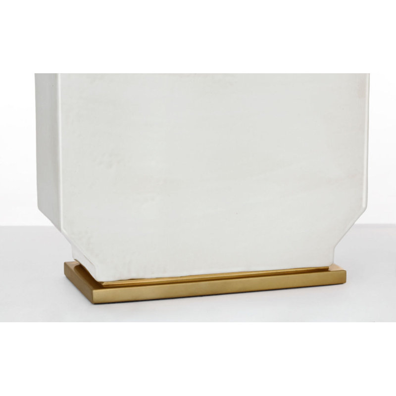 Monique Table Lamp with Linen Shade, Venetian White, 25" Height