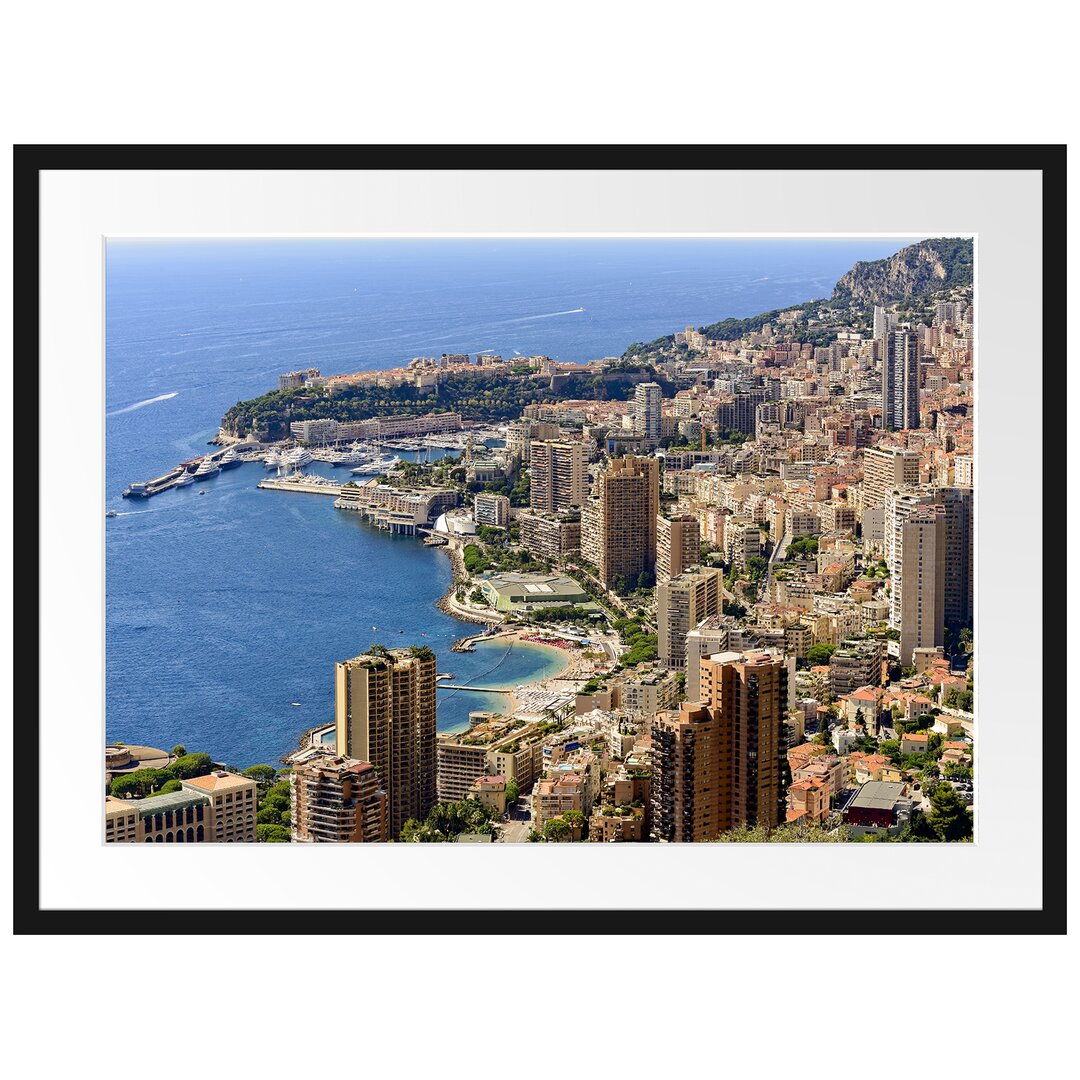 Gerahmtes Poster Blick auf das Monte Carlo