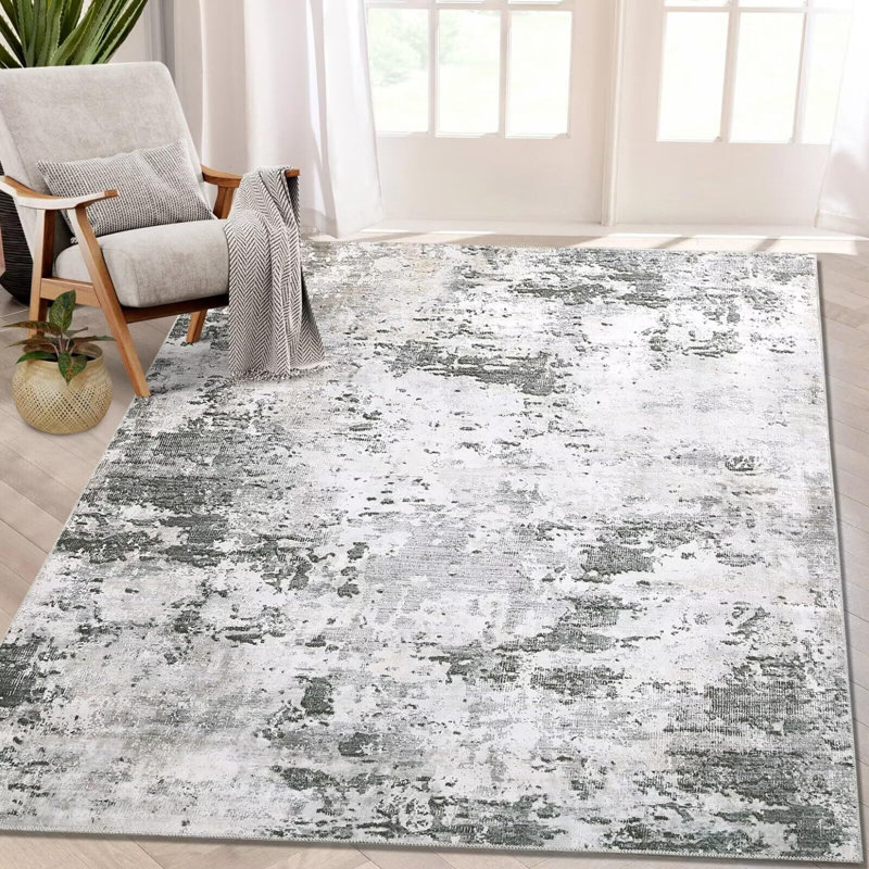 Tapis de chambre à coucher à poils courts et lavable