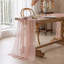 Lot de 10 chemins de table en mousseline rose poudré de 3 mètres (120 pouces) pour la décoration de mariage