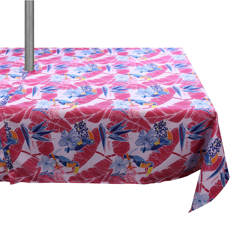 Edelstein Tablecloth, Pink/Blue/White