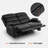 Power Reclining Loveseat Sofa with Adjustable Headrest, Heat and Vibration, Faux Leather-874980805