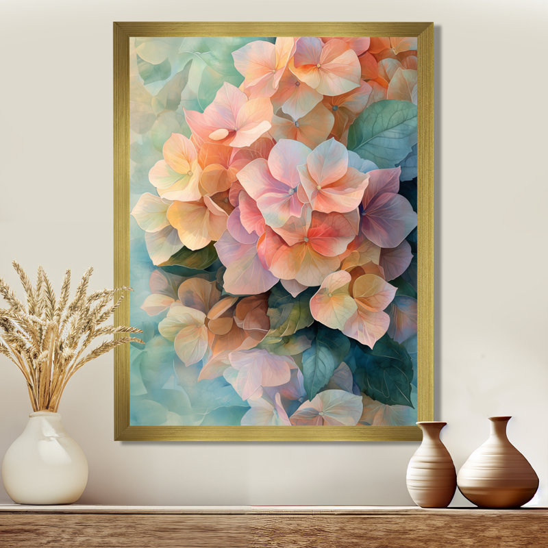 Ashley - Floral Wall Decor, Reproduction encadrée d'une seule photo, H 20 po x l 12 po, Doré