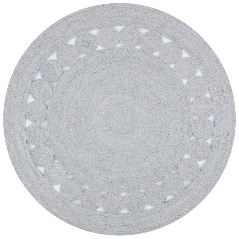 Dozier Hand Woven Performance Solid Color Rug, Round 5'
