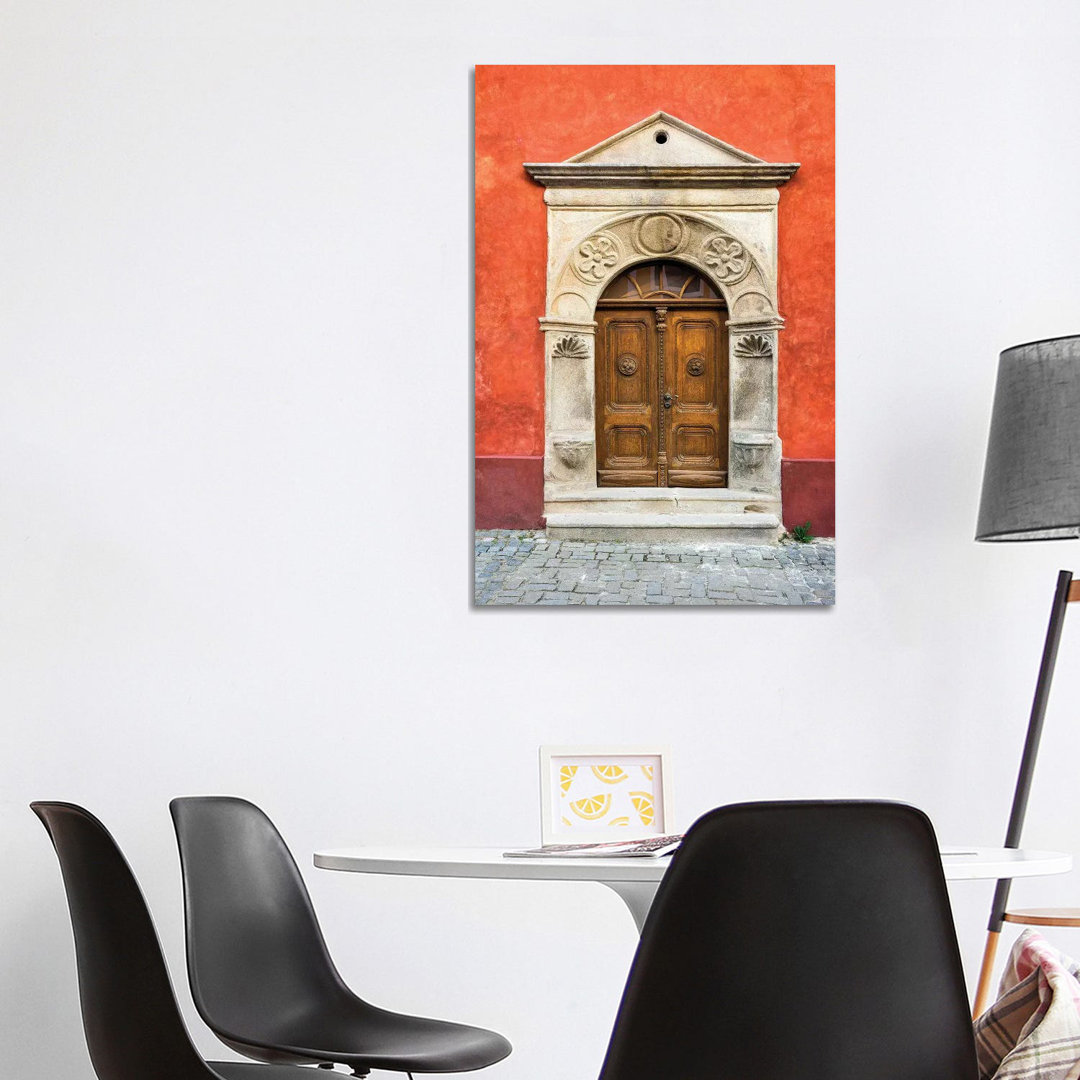Czech Republic, Cesky Krumlov. Ornate Doors And Arch. by Jaynes Gallery - Wrapped Canvas Gallery-Wrapped Canvas Giclée