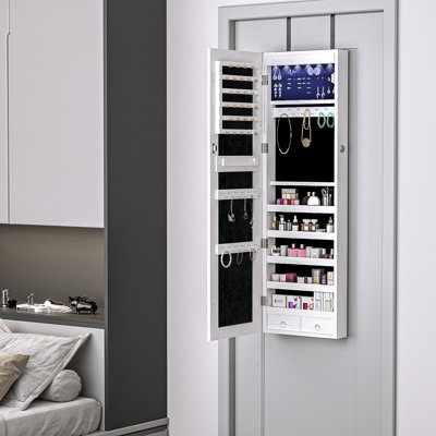 Armoire à bijoux pleine grandeur avec miroir