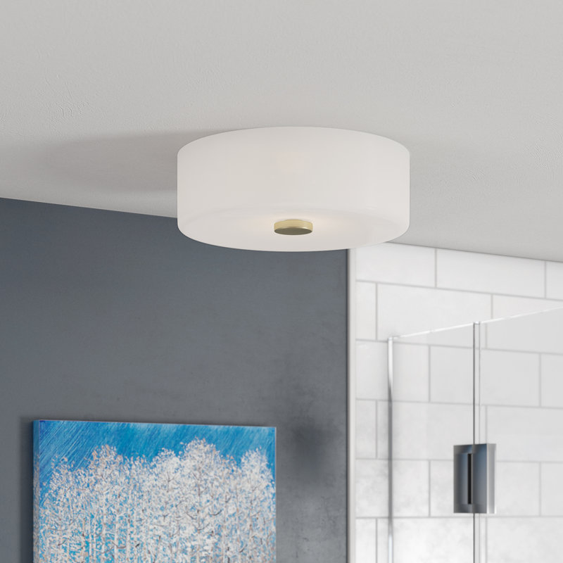 Plafonnier encastré 11,75 po 2 lumières Kade, Laiton vieilli