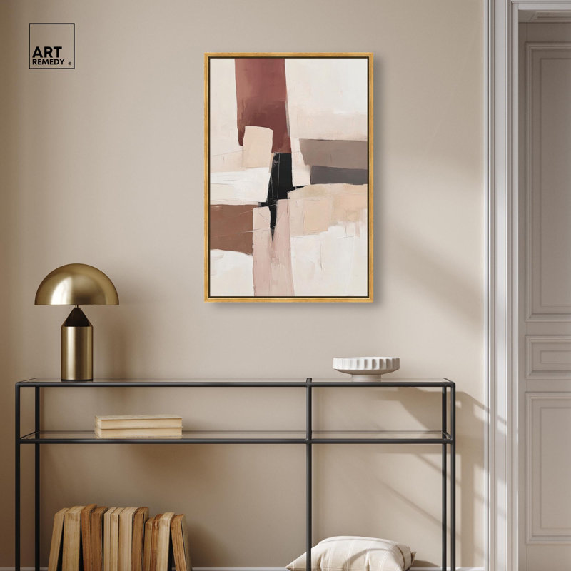 Impression sur toile Plaster Collage III par Art Remedy, cadre doré, 20 x 30, H 31 po x l 21 po, Cadre doré